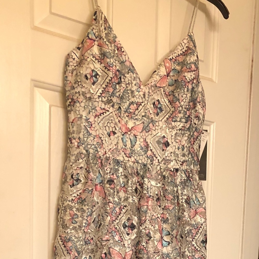 Nicole Miller Printed Lace Butterfly Dress...New